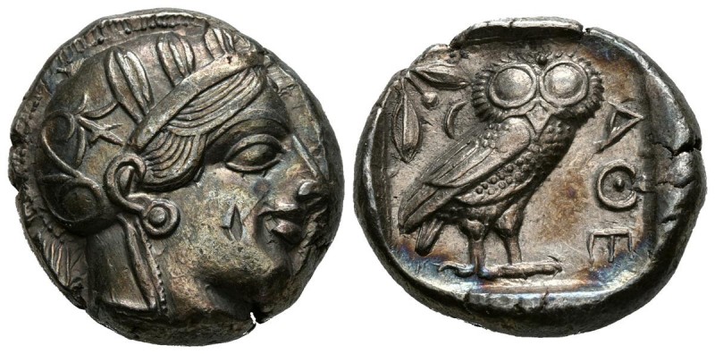 ATTICA, Atenas. Tetradracma. (Ar. 17,16g/23mm). 454-404 a.C. (Kroll 8; SNG Copen...