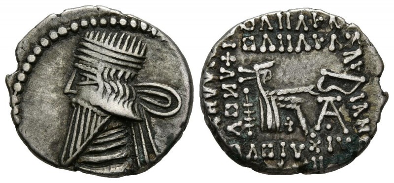 IMPERIO DE PARTIA, Vologases III. Dracma. (Ar. 3,74g/18,4mm). 105-147 d.C. (GIC-...