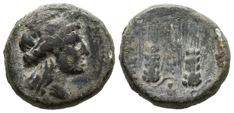 LUCANIA, Metapontion. Ae17. (Ae. 5,58g/17mm). 225-200 a.C. (Johnston 79; HN Ital...