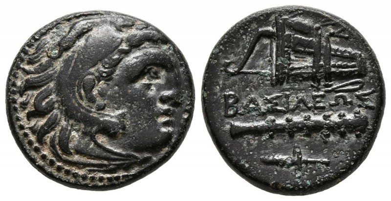 REINO DE MACEDONIA, Alejandro III. Ae19. (Ae. 5,89g/19mm). 336-323 a.C. (Price 2...
