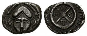 TRACIA. Mesembria. Dióbolo (Ar. 1,18g/12mm). 450-350 a.C. (Gc 1673; Cy 1548). MBC+