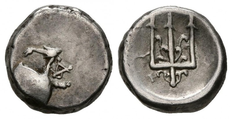 TRACIA, Bizantion. Hemidracma. (Ar. 1,81g/11mm). 357-340 a.C. (Sear 1583 var). V...