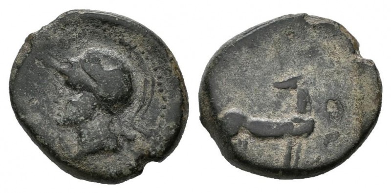 CARTAGONOVA (Cartagena, Murcia). 1/2 Calco. (Ae. 3,47g/18mm). 220-215 a.C. (FAB-...