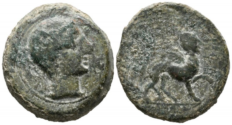 CASTULO (Cazlona, Jaén). As. (Ae. 26,83g/31mm). 180 a.C. (FAB-699). MBC-.