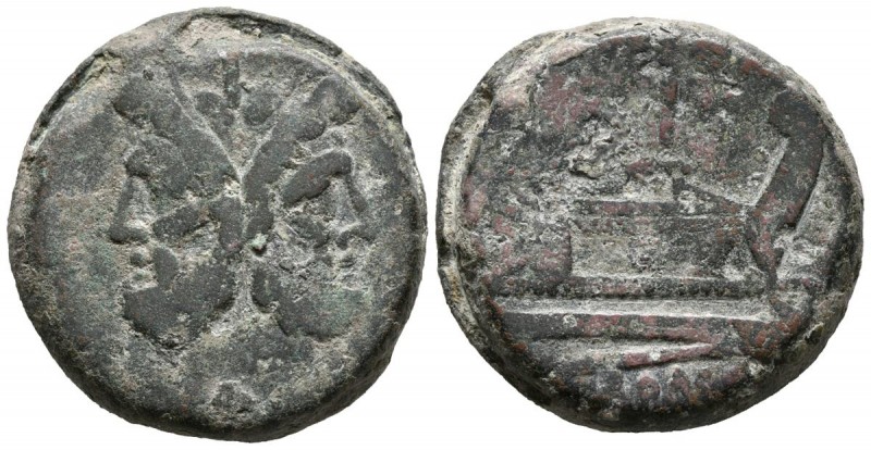 ACUÑACIONES ANONIMAS. As. (Ae. 38,98g/33mm). 211 a.C. (Crawford 56/2; Sydenham 1...