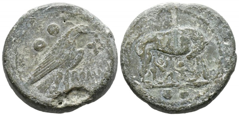 ACUÑACIONES ANONIMAS. Sextante. (Ae. 25,63g/30mm). Roma. 217-215 a.C. (Crawford ...