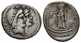 GENS CORDIA. Denario. (Ar. 3,83g/18mm). 46 a.C. Roma. (Crawford 463/1b; FFC 602). MBC-.
