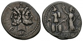 GENS FURIA. Denario. (Ar. 3,79g/20mm). 119 a.C. Italia central. (Crawford 281/1; FFC 730). MBC.