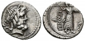 GENS PROCILIA. Denario. (Ar. 3,67g/18mm). 80 a.C. Roma. (Crawford 379/1; FFC 1083). MBC+.