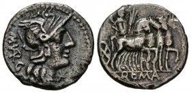 GENS VARGUNTEIA. Denario. (Ar. 3,71g/20mm)130 a.C. Roma. (Crawford 257/1; FFC 1183). MBC/MBC-. Tono irisado.