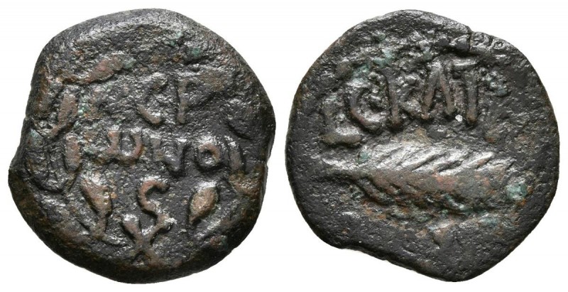 JUDAEA. Porcius Festus (Acuñado en nombre de Nerón). Prutah. 58-59 d.C. RY 5. Je...