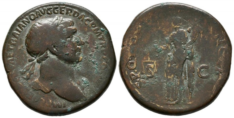 TRAJANO. Sestercio. (Ae. 22,90g/33mm). 106-107 d.C. Roma. (RIC 497). BC.