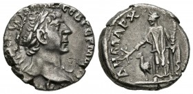 TRAJANO. Dracma. (Ar. 3,19g/17mm). 115 d.C. Capadocia, Cesarea. (Sydenham 189; SNG ANS 205). MBC+.