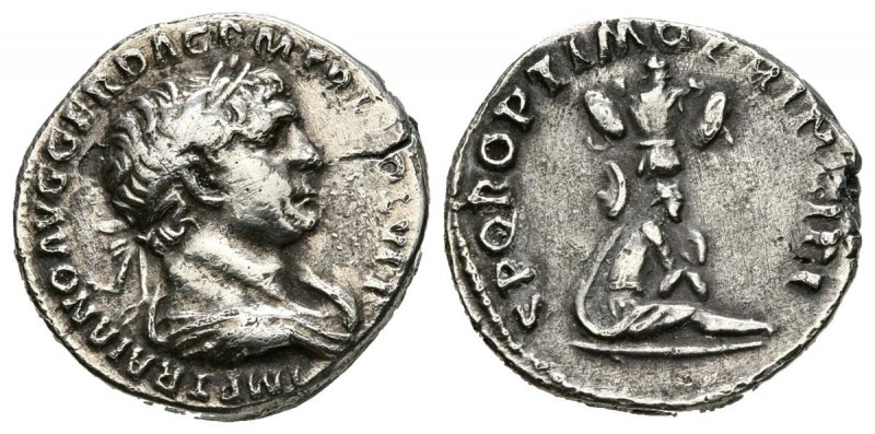 TRAJANO. Denario. (Ar. 3,19g/18mm). 103-107 d.C. Roma. (RIC 221). MBC.