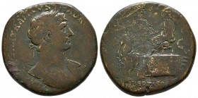 ADRIANO. Sestercio. (Ae. 27,60g/33mm). 119-120 d.C. Roma. (RIC 568). BC.