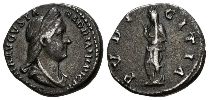 SABINA. Denario. (Ar. 2,88g/17mm). 126-138 d.C. Roma. (RIC 406). MBC+. Bonita pá...