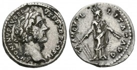 ANTONINO PIO. Denario. (Ar. 3,61g/17mm). 150-151 d.C. Roma. (RIC 202). MBC.