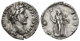 ANTONINO PIO. Denario. (Ar. 3,32g/17mm). 153-154 d.C. Roma. (RIC 232). MBC+.