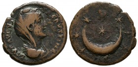 FAUSTINA. As. (Ae. 7,87g/26mm). 140-141 d.C. Roma. (RIC 1199b). MBC-.