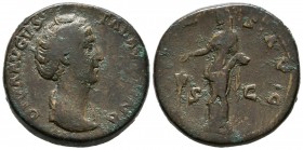 FAUSTINA I. Sestercio. (Ae. 27,19g/32mm). 141 d.C. Roma. (RIC 1146). MBC-.