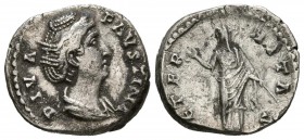 FAUSTINA I. Denario. (Ar. 3,34g/18mm). Roma. 141 d.C. (RIC 344). MBC+.