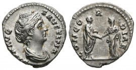 FAUSTINA I. Denario. (Ar. 3,47g/17mmm). 141 d.C. Roma. (RIC 381b). EBC-.