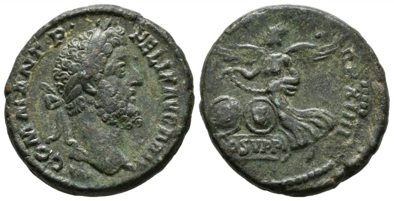 COMODO. As. (Ae. 9,59g/25mm). 188-189 d.C. Roma. (RIC 540). Bonita pátina verde....