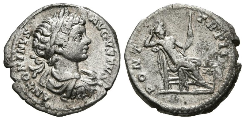 CARACALLA. Denario. (Ar. 3,19g/19mm). 207 d.C. (RIC 29). MBC. Escasa.