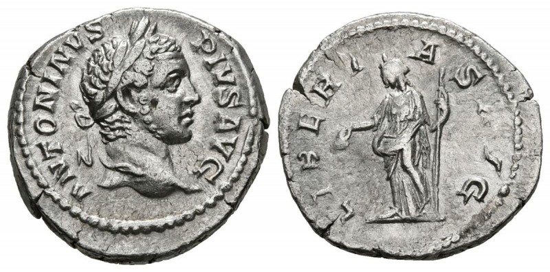 CARACALLA. Denario. (Ar. 3,17g/19mm). 206-210 d.C. Roma. (RIC 161). MBC+.