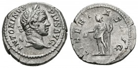 CARACALLA. Denario. (Ar. 3,17g/19mm). 206-210 d.C. Roma. (RIC 161). MBC+.