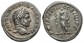 CARACALLA. Denario. (Ar. 3,44g/18mm). 215 d.C. Roma. (RIC 266). EBC.