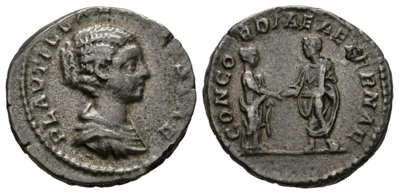 PLAUTILLA. Denario. (Ar. 3,17g/18mm). 202 d.C. Roma. (RIC 361). MBC+. Escasa.