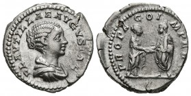 PLAUTILLA. Denario. (Ar. 3,31g/19mm). 202 d.C. Roma. (RIC 362). EBC. Mínima hojita en reverso.