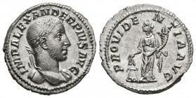 ALEJANDRO SEVERO. Denario. (Ar. 2,85g/20mm). 232 d.C. Roma. (RIC 250). SC. Brillo original. Espectacular ejemplar.