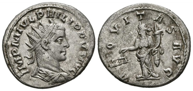 FILIPO I. Antoniniano. (Ar. 4,64g/23mm). 249 d.C. Antioquía. (RIC 240). MBC+.