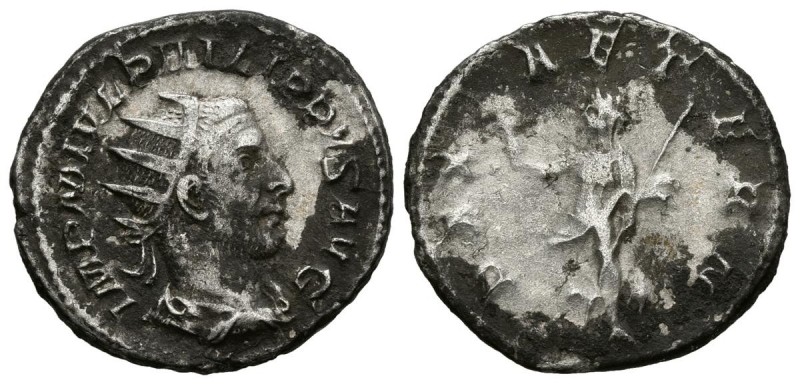 FILIPO I. Antoniniano. (Ar. 4,27g/22mm). 248-249 d.C. Roma. (RIC 231c). MBC.