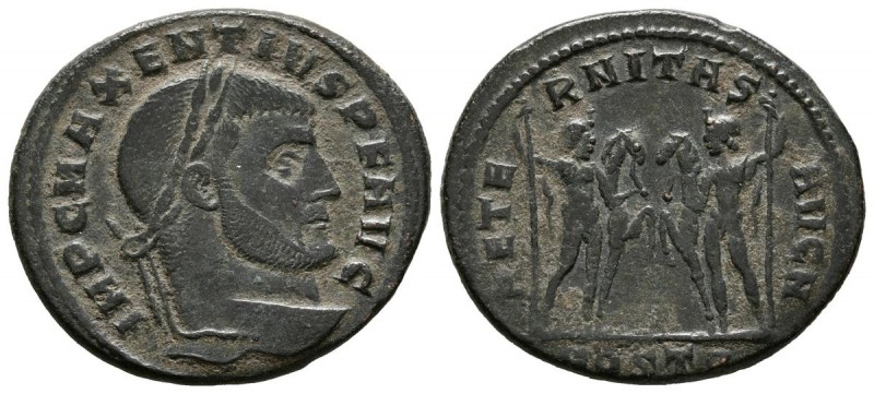 MAJENCIO. Follis (Ae. 6,47g/27mm). 309-312 d.C. Ostia . (RIC 35). MBC.