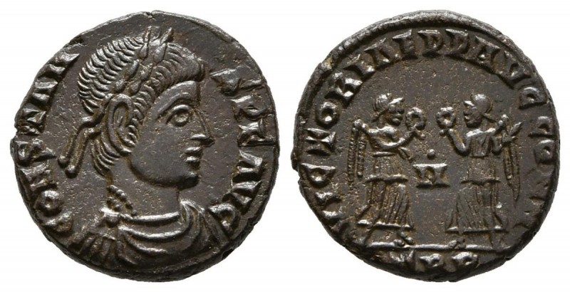 CONSTANCIO II. Centenional. (Ae. 2,07g/14mm). 347-348 d.C. Treveri. (RIC 181). E...