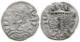 SANCHO IV (1284-1295). Cornado. (Ve. 0,69g/18mm). Murcia. (Bautista 431 var). Variante: Puerta con arco. MBC. Rara.