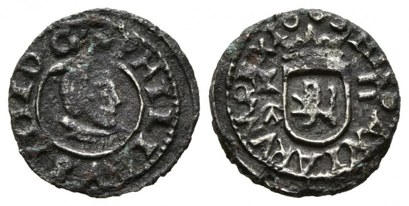 FELIPE IV (1621-1665). 2 Maravedís. (Ae. 0,53g/11mm). 1663. Cuenca CA. (Cal-2019...