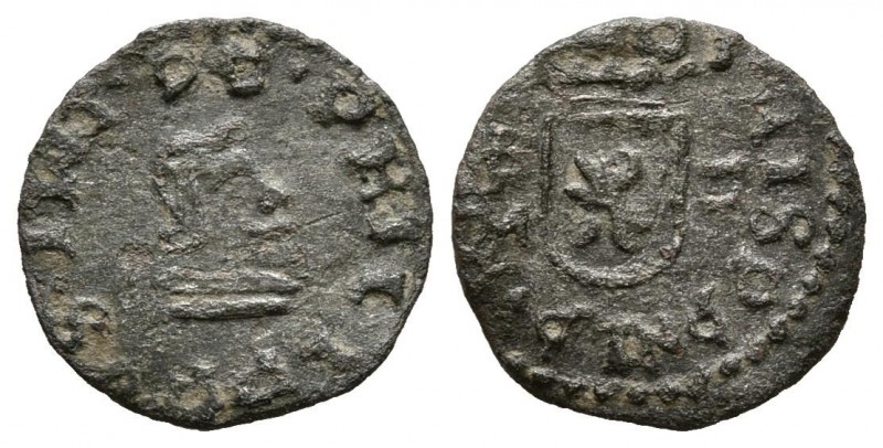 FELIPE IV (1621-1665). 2 Maravedís. (Ve. 0,45g/11mm). 1663. Trujillo M. (Cal-201...