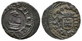 FELIPE IV (1621-1665). 4 Maravedís. (Ae. 1,04g/15mm). 1664. Burgos R. (Cal-2019-191). MBC. Acuñación descentrada.