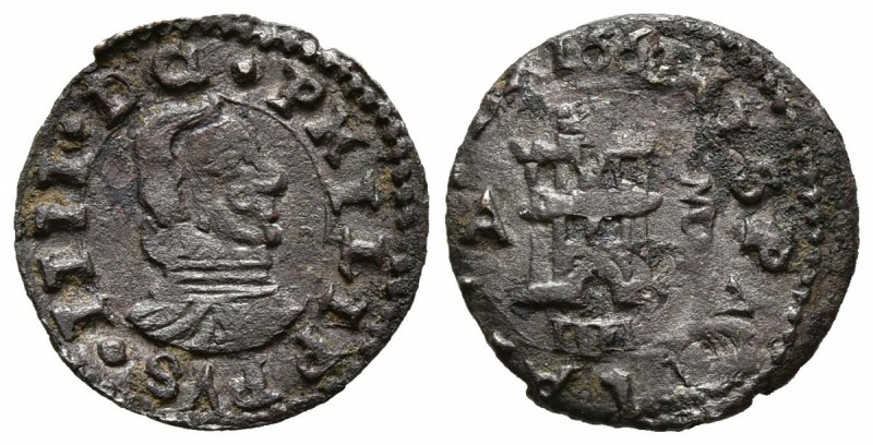 FELIPE IV (1621-1665). 4 Maravedís. (Ae. 1,05g/15mm). 1661. Madrid A. (Cal-2019-...