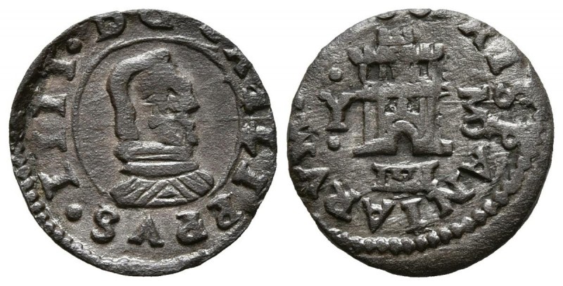 FELIPE IV (1621-1665). 4 Maravedís. (Ae. 0,88g/16mm). (1661). Madrid Y. (Cal-201...