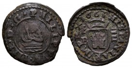 FELIPE IV (1621-1665). 4 Maravedís. (Ae. 1,12g/17mm). 1663. Segovia BR. (Cal-2019-255). MBC.