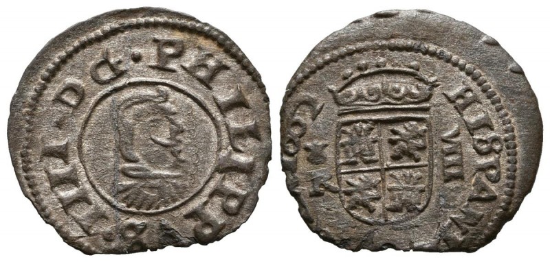 FELIPE IV (1621-1665). 8 Maravedís. (Ae. 1,25g/21mm).1662. Coruña R. (Cal-2019-3...