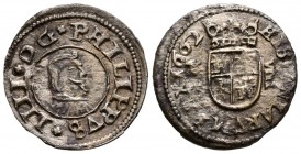 FELIPE IV (1621-1665). 8 Maravedís. (Ve. 2,42g/21mm). 1662. Coruña R. (Cal-2019-316). MBC+/MBC-. Conserva parte de plateado original.