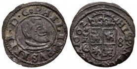 FELIPE IV (1621-1665). 8 Maravedís. (Ae. 2,15g/21mm). 1662. Cuenca CA (Cal-2019-330). MBC-. Rara.