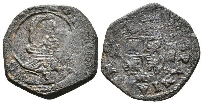 FELIPE IV. 8 Maravedís. (1661). Madrid A. Acuñación a martillo. Cal-322; J.S. 28...