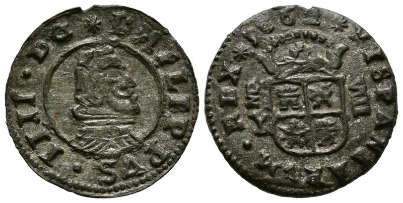 FELIPE IV (1621-1665). 8 Maravedís. (Ae. 2,35g/21mm). 1662. Madrid. Y. (Cal-2019...